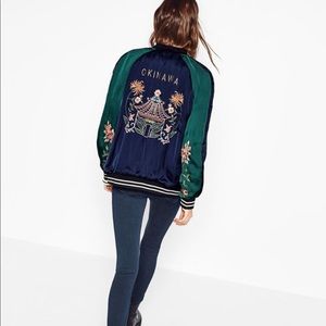 Zara Trafaluc Okinawa reversible bomber